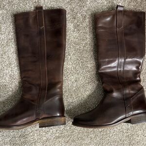 MUSS & CLOUD Elegant Dark Brown Leather Women’s Boots